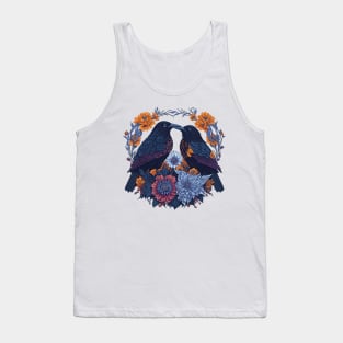 Floral Crow Couple Tank Top